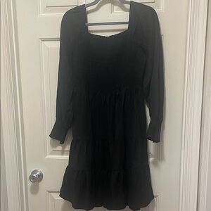 Elegant Black Long Sleeve Dress